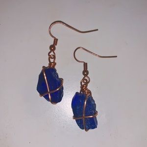 Blue crystal earrings
